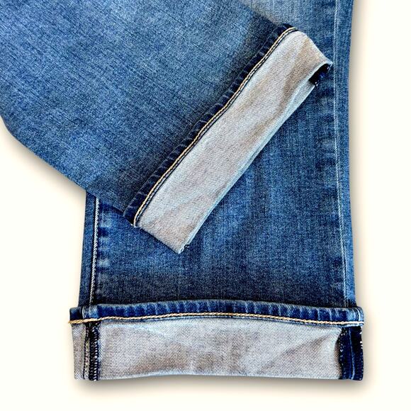 NYDJ Marilyn Straight Crop Cuffed Blue Washed Jeans Lift Tuck Stretchy Size 18 - Picture 6 of 11